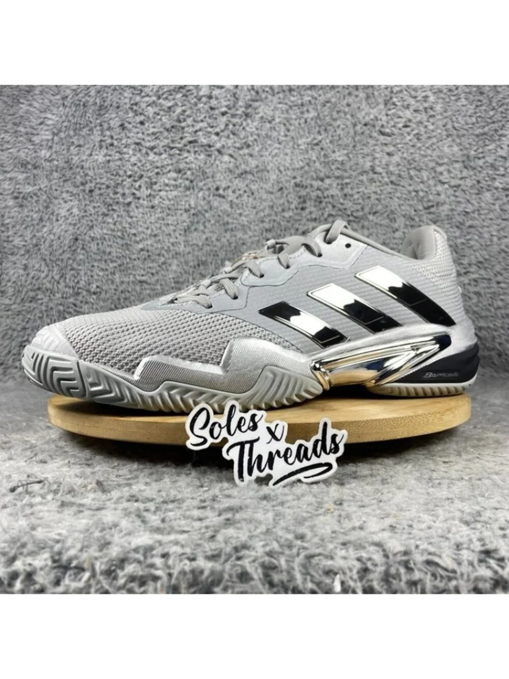 Adidas Barricade 13 25th Anniversary Tennis Size 11 Men Metallic Silver JR1973